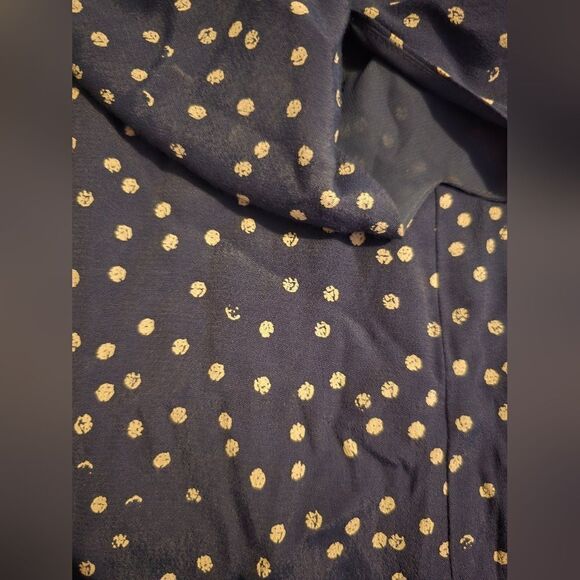 Rails Gabrielle Navy Speckeled Dots Jumpsuit Wide Legs Size M - Picture 5 of 14